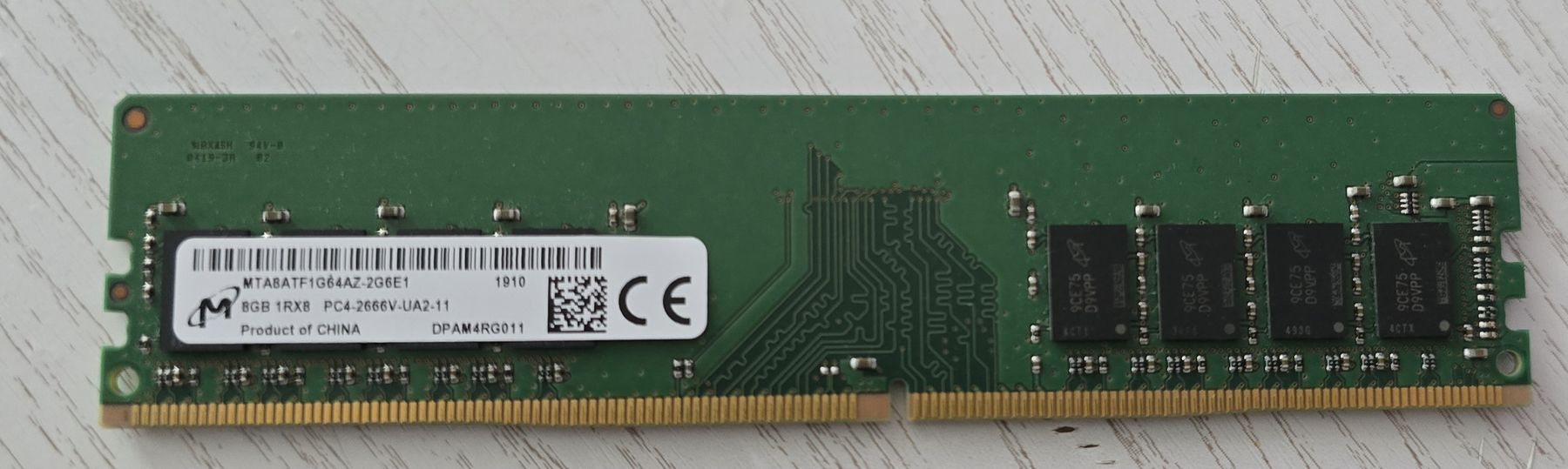 Memoria / RAM: 8GB DDR4 PC4 2666V Micron – Usato da Thun venduto da Vtecinside999