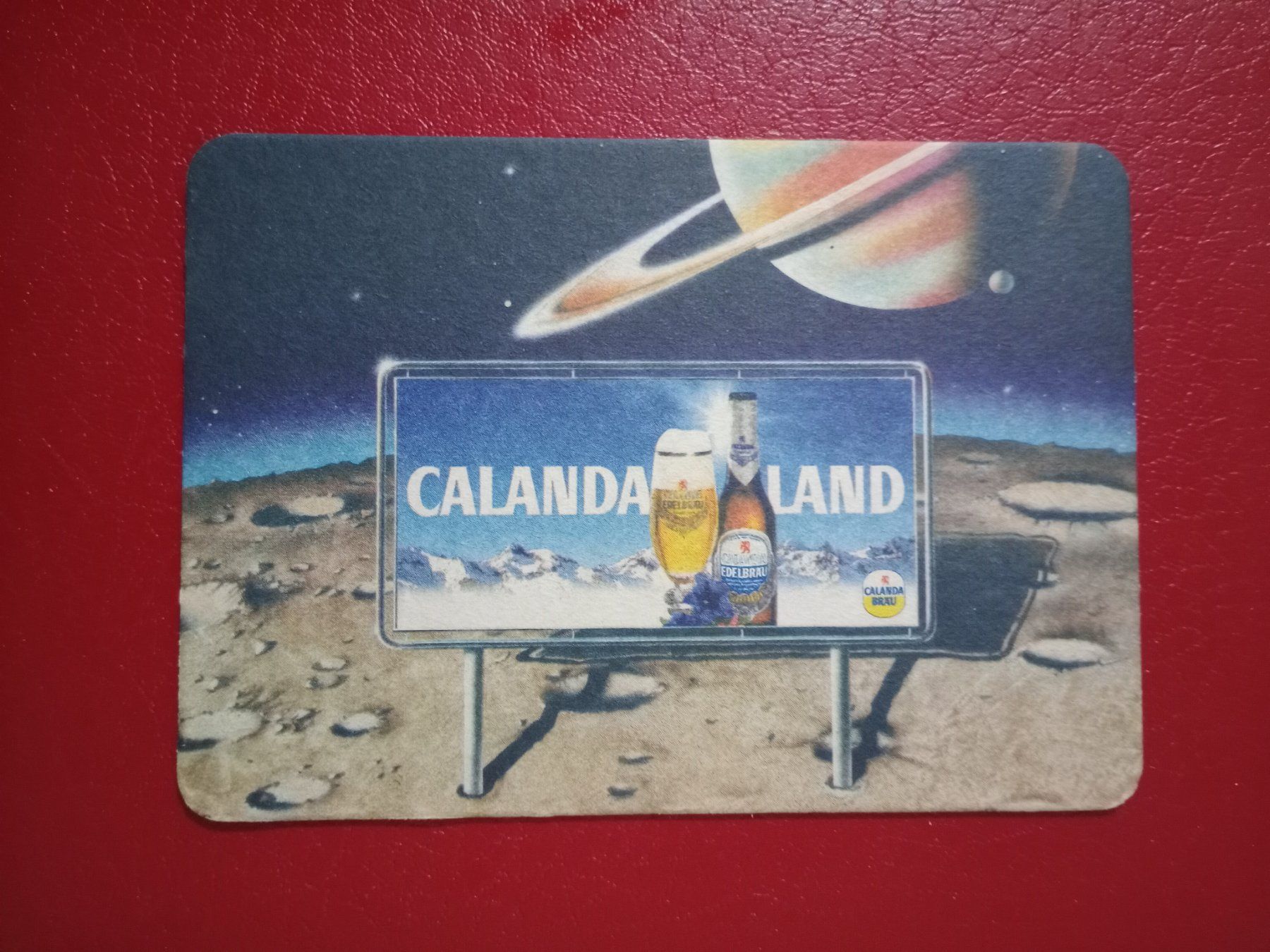 Calanda Dessous de verre: Bierdeckel Werbung Calanda Planet Ansichtskarten Format (GL) – D'occasion à Küttigen par Melisch1000