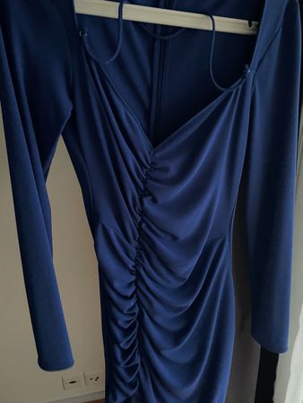 ZARA Elegantes blaues Kleid, Gr. M - Neuwertig