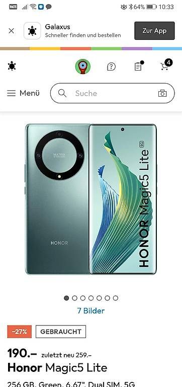 Portables: Honor Magic 5 Lite 5G – D'occasion à Sursee par Cynthia7889