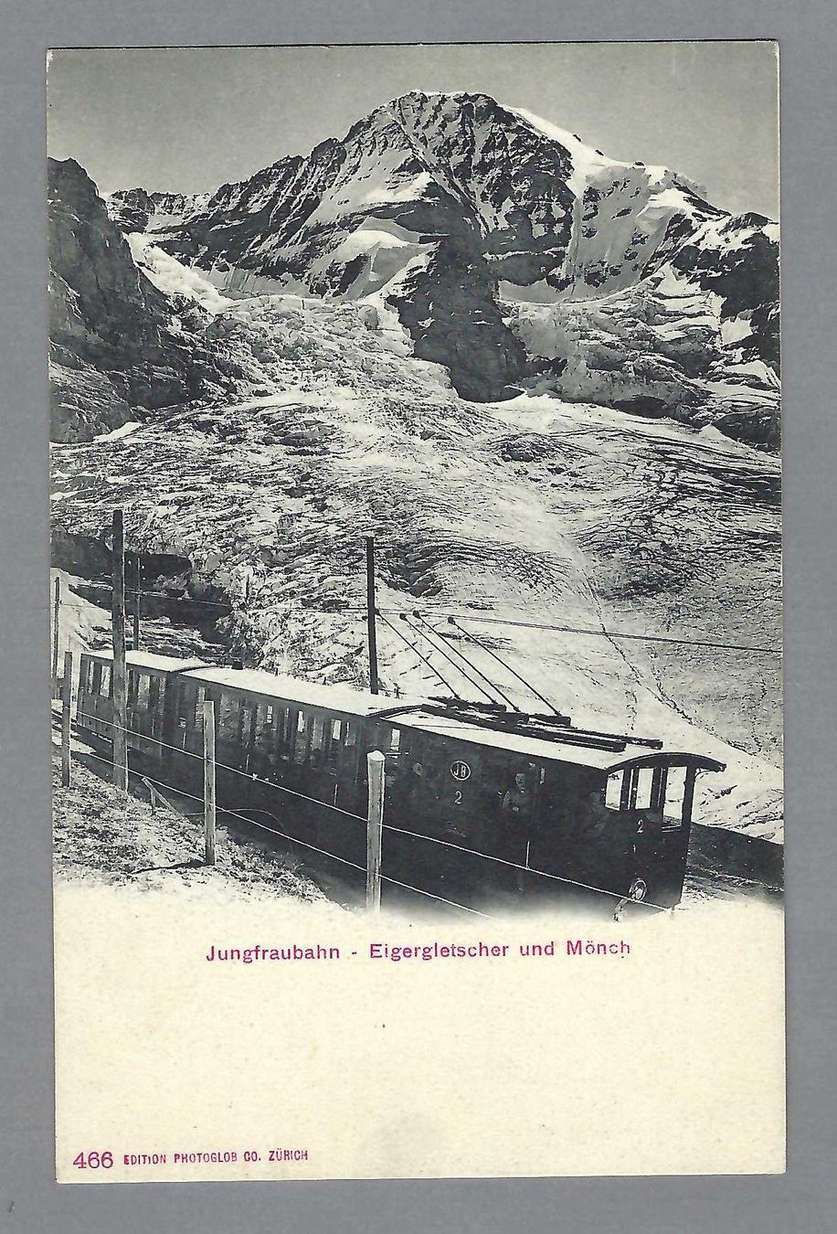 Cartoline postali: JUNGFRAUBAHN, EIGERGLETSCHER, ZUG, * – Usato da Pura venduto da ulisse1957
