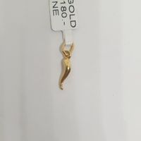Echt 18K Gold - Horn Anhänger