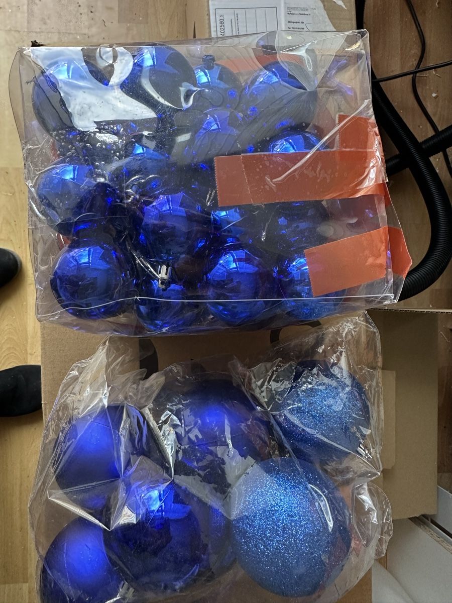 Tutte le decorazioni: 44 Stück Weihnachtskugeln neu Königsblau – Nuovo e nell'imballaggio originale da Amriswil venduto da JaJa-Express 3