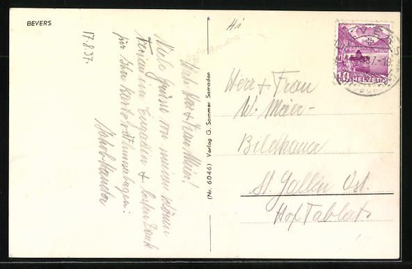 Cartoline postali: AK Bevers, Häuseransicht mit Brunnen – Usato da Berlin venduto da bartko-reher 1