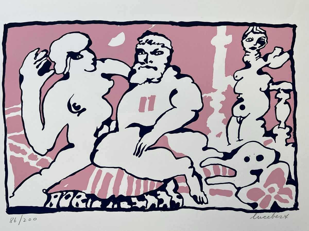 Grafiken & Lithographien: Lucebert Original Serigraphie die Olympiker 1971 – Gebraucht aus Adliswil von bilderboerse-zuerich 1