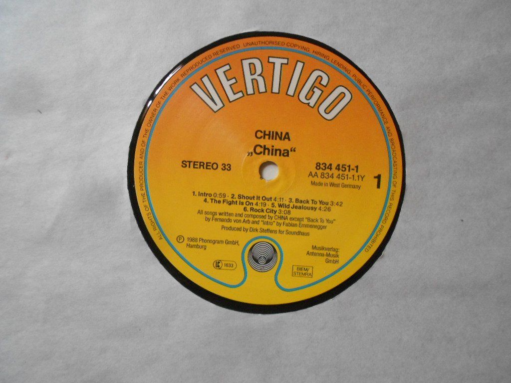 Dischi in vinile: CHINA – Usato da Bex venduto da Giorgiob 4