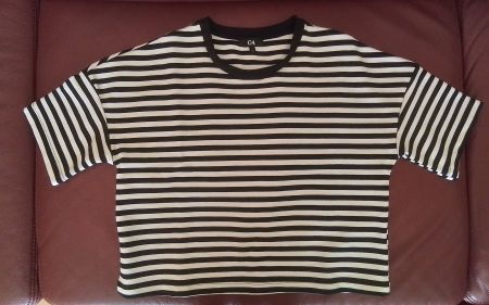 Oberteil / T-Shirt gestreift schwarz/weiss / Gr. S / NEU