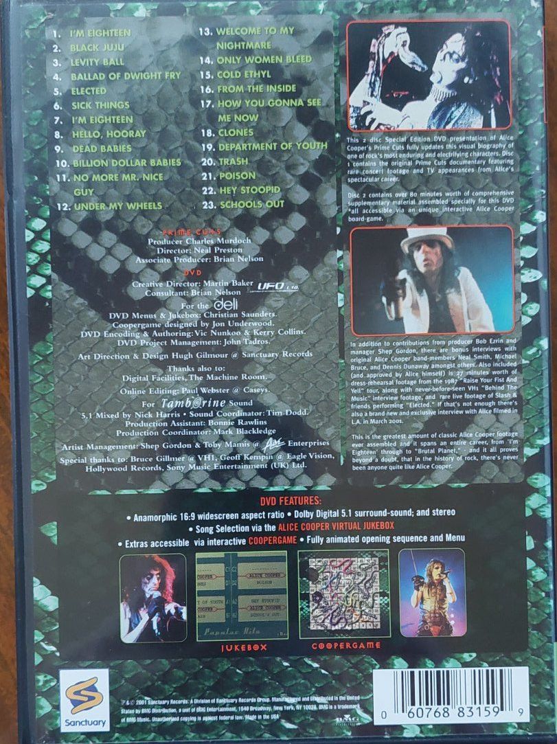 Tutti i DVDs: Alice Cooper - Prime Cuts 2 DVD – Usato da Aurigeno venduto da AnnaM46 1