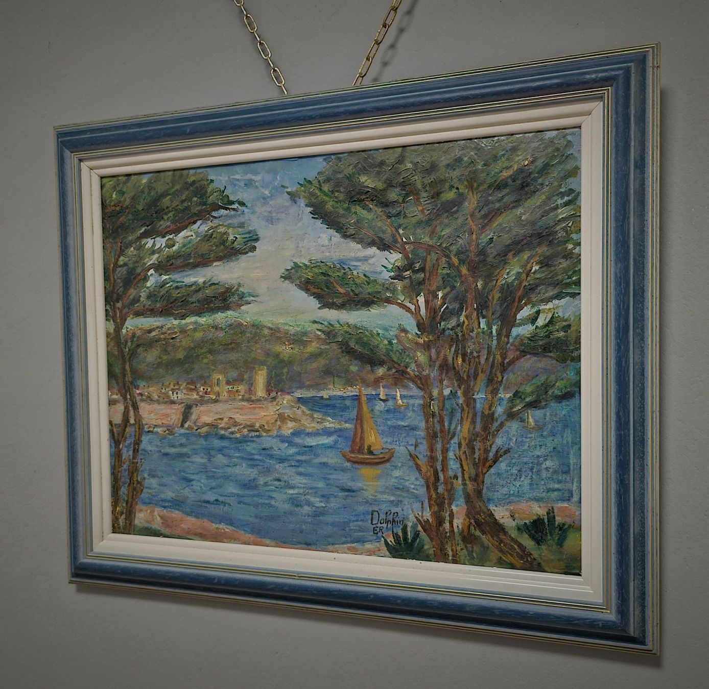 Gemälde: Vintage postimpressionistisches Antibes-Ölbild, signiert – Gebraucht aus Erlinsbach von ZeitlosArt 2