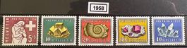 Timbres suisses 1958 Cristaux