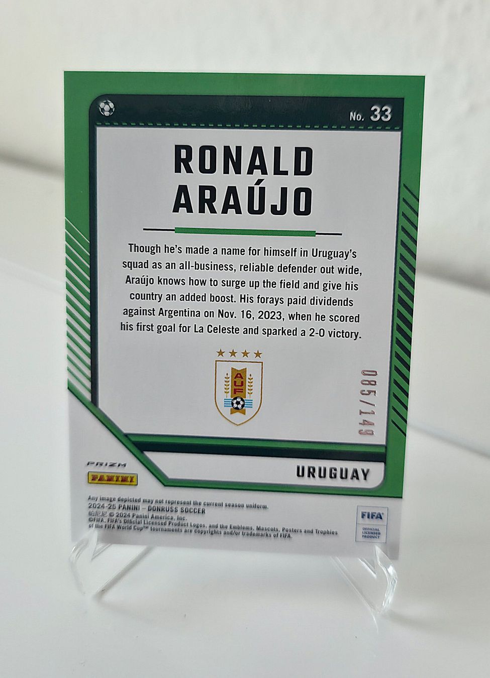 Panini Carte collezionabili: Panini - Ronald Araujo/149 - Uruguay – Nuovo (secondo la descrizione) da Onex venduto da msan.cards 1