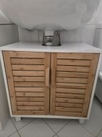 Waschbeckenunterschrank Bambus weiss 60x60 cm gebraucht