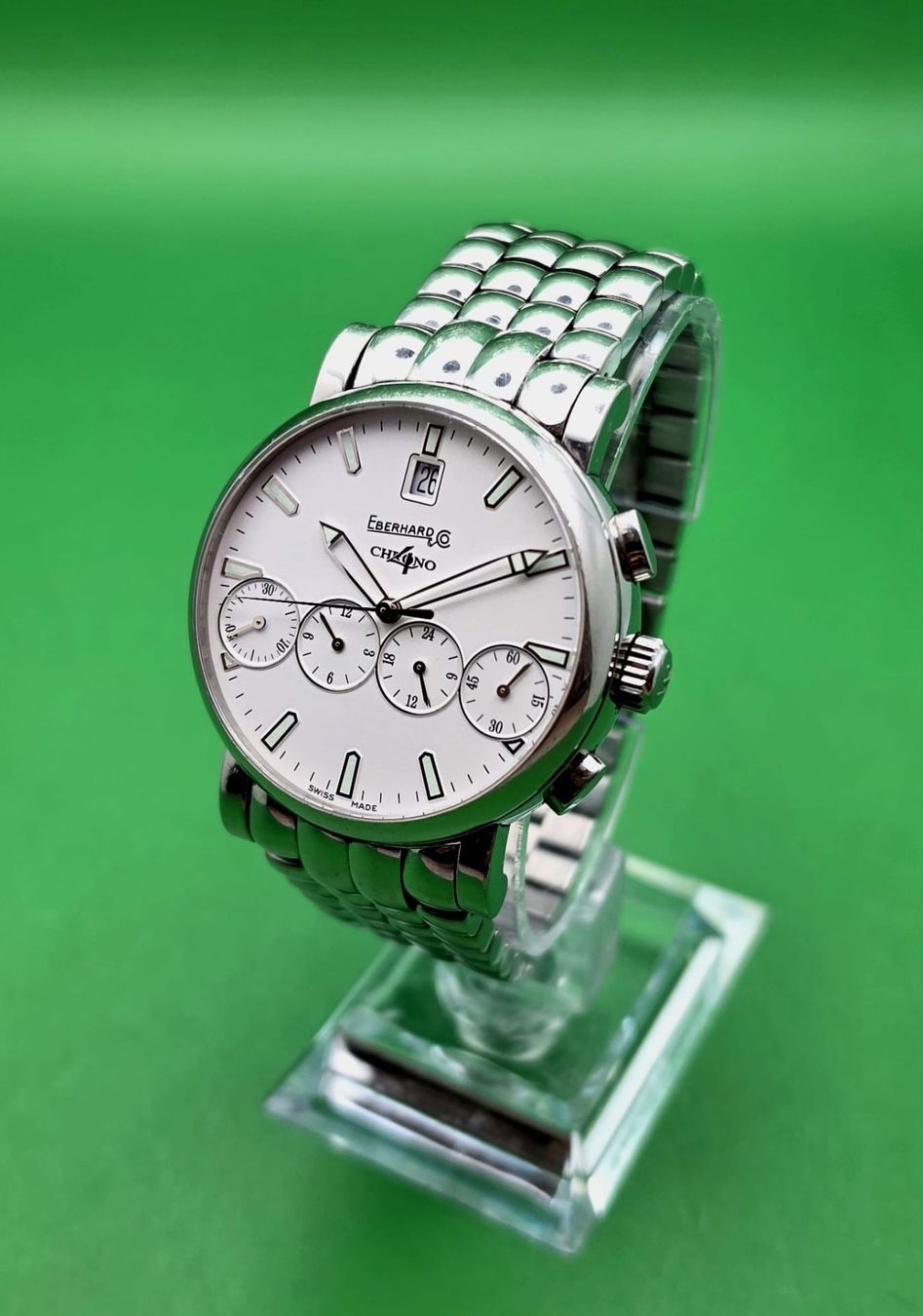 Eberhard & Co. Uhren: EBERHARD & Co CHRONO 4 AUTOMATIC CHRONOGRAPH  HERRE MEGA RAR – Gebraucht aus Neftenbach von Taschen-Uhren 4