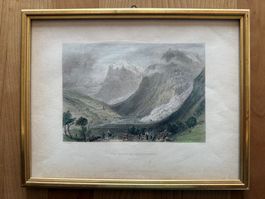 5 Stiche / Originalradierungen gerahmt, CH-Landschaften