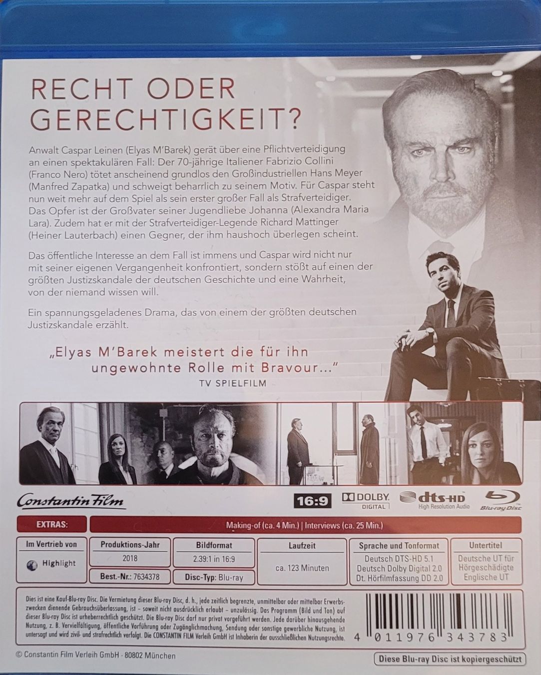 Tous les DVDs: Der Fall Collini [Blu-ray] – Neuf (Voir description) à Laupen ZH par Moviesammler 1