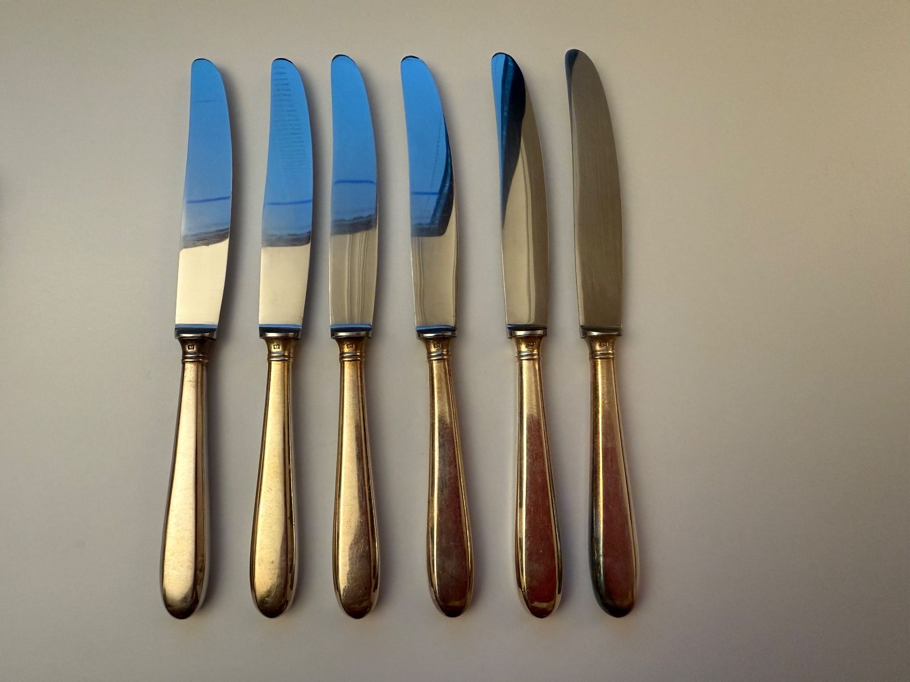 Bestecksets: 6 Dessertmesser, Wellner, versilbert Punze 90 – Gebraucht aus Zürich von leo0105 1