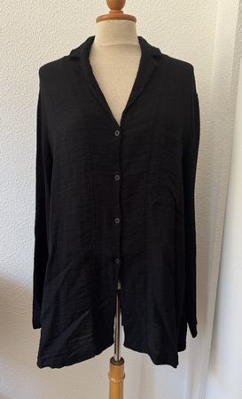 Transit Par-Such Chemise tunique noire, taille M, neuf.