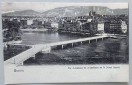 Genève - Ile Rousseau, Montblanc et Mont Salève