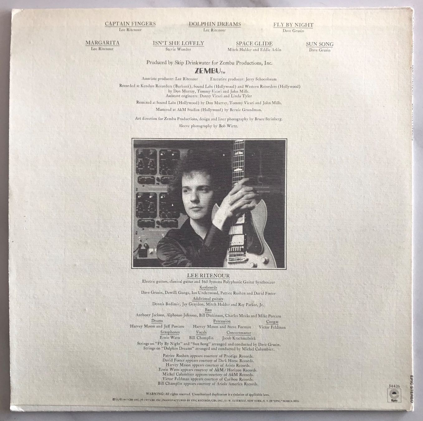 Vinyles: LEE RITENOUR - CAPTAIN FINGERS – D'occasion à Poliez-Pittet par Newtown-Records 1