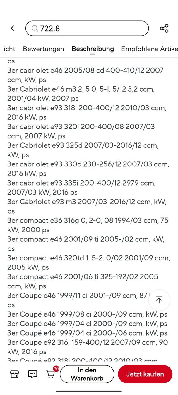BMW Tutti pezzi di ricambio auto: Wassertemperatur – Nuovo (secondo la descrizione) da Biel/Bienne venduto da johnychen63 7