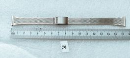 Uhrenarmband Stainless Steel 15.75 mm Anstoss, Silber Farbe