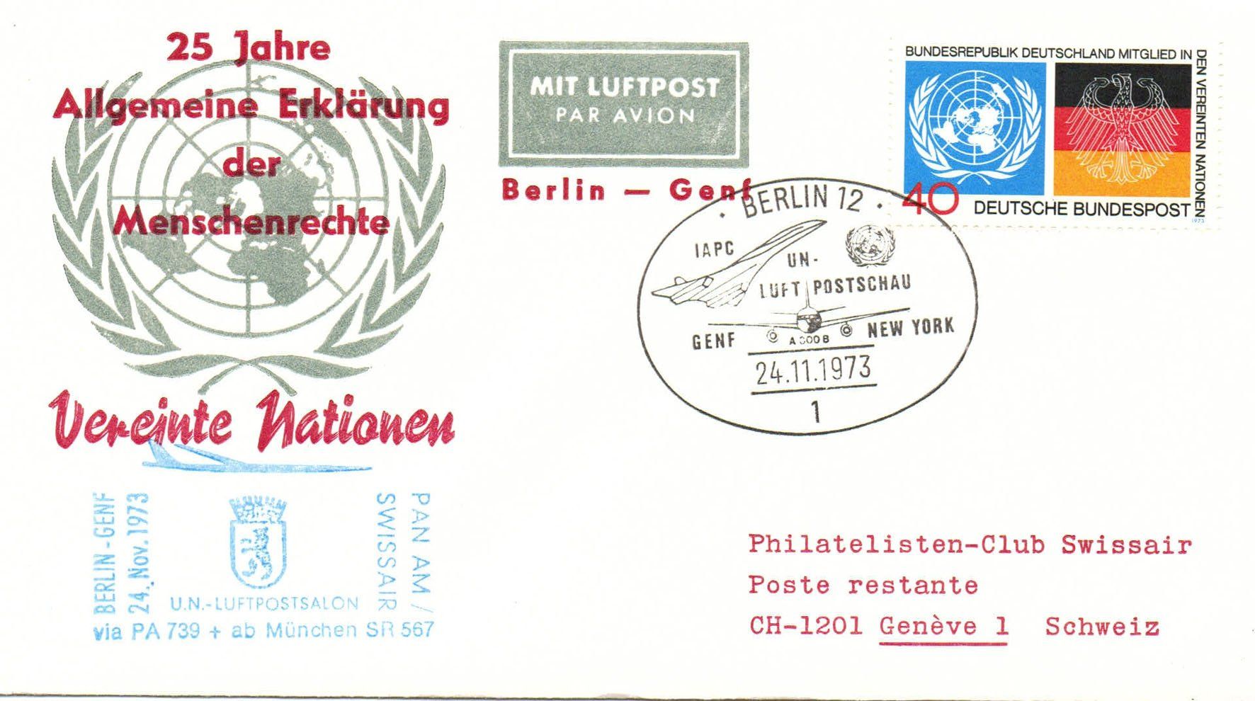 Enveloppes & pochettes d'envoi: Enveloppe sd'nauguration 1er vol – D'occasion à Petit-Lancy par Pimose 1