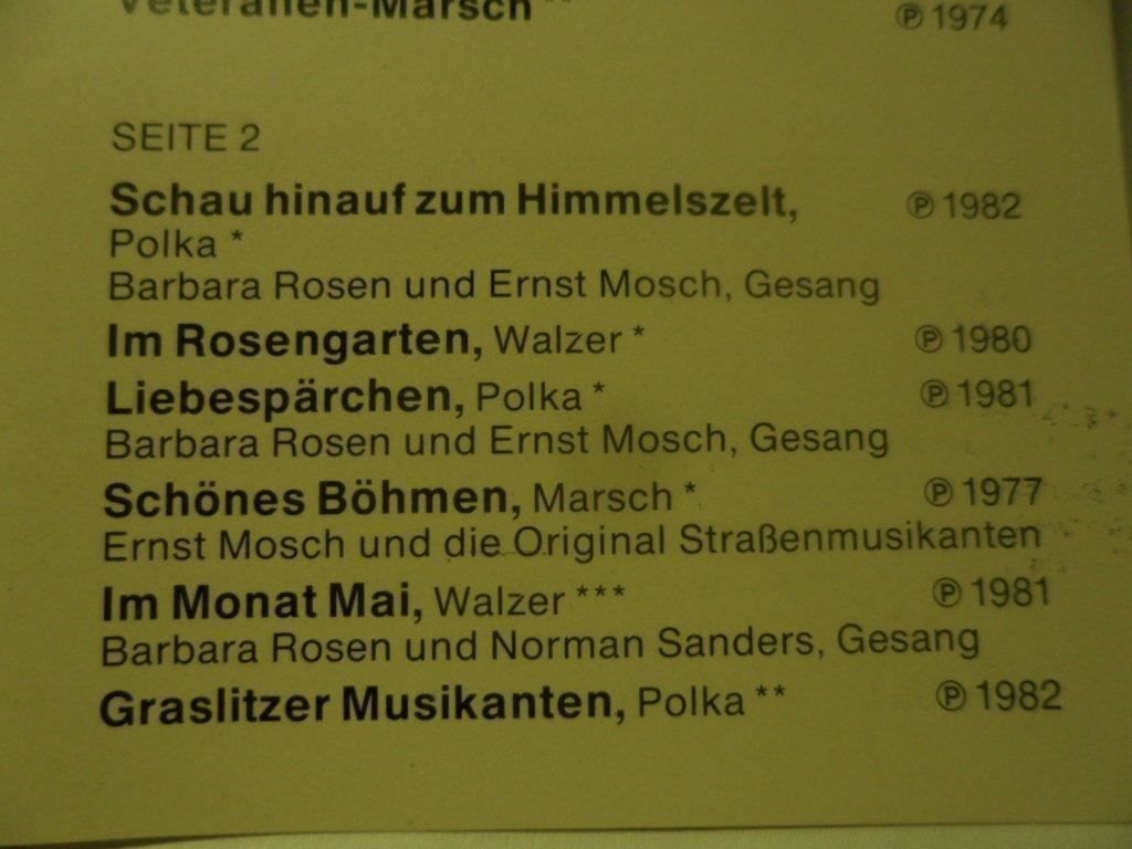 Kompaktkassetten: ERNST MOSCH und Egerländer Musikanten – Neu (gemäss Beschreibung) aus Langnau i. E. von gf2_29jt 2