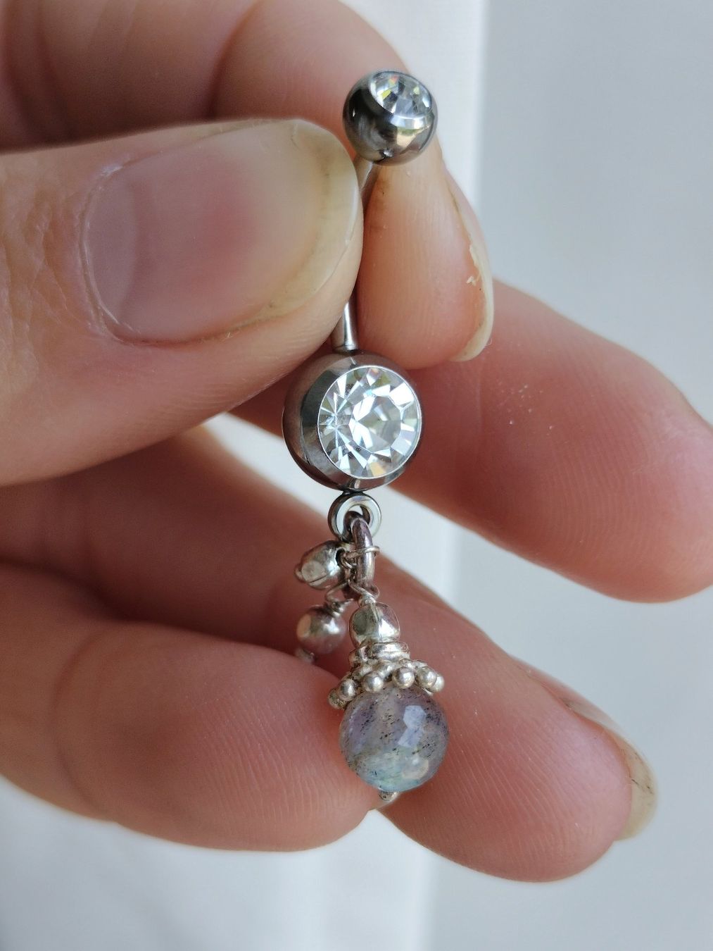 Piercingschmuck: Bauchnabelpiercing Silber mit Labradorit – Neu (gemäss Beschreibung) aus Schwyz von els_7cys 2