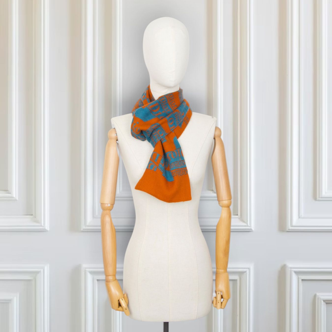 Dior Foulards & écharpes: Dior Wollschal orange/blau – D'occasion à Binningen par Designerlabels 2