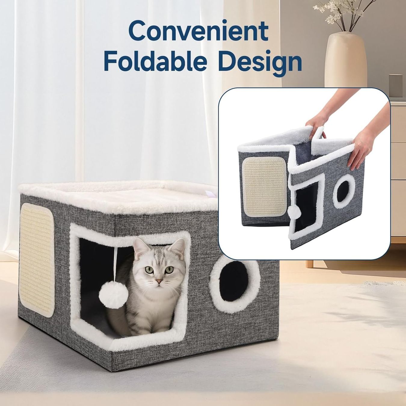 Cucce & Letti: Faltbares Katzenhaus Indoor große Katzen – Nuovo e nell'imballaggio originale da Oberentfelden venduto da abz_l7vm 3