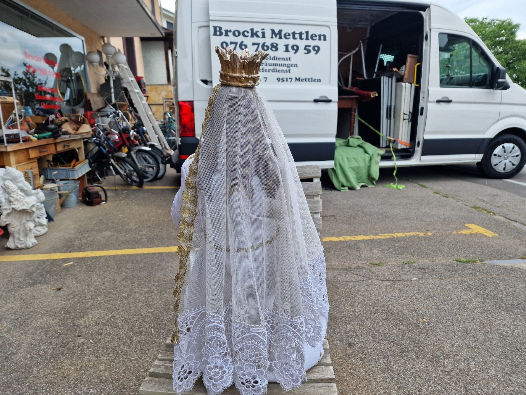Skulpturen & Statuen: Maria mit Kind holz antik – Gebraucht aus Mettlen von elios0888 8