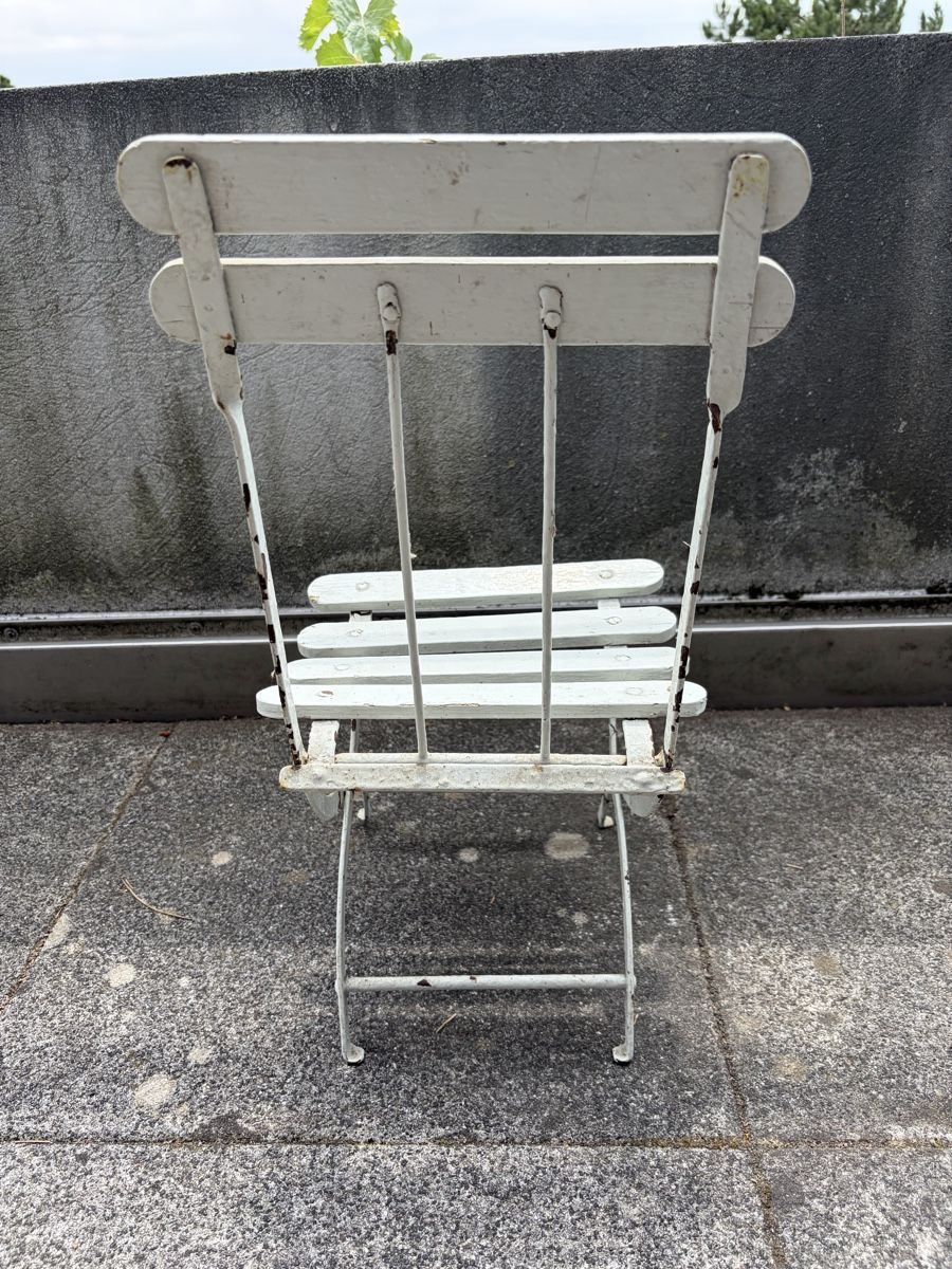 Sedie: Ancienne Petite Chaise Pliante de Jardin – Usato da Vallamand venduto da Bricbracbroc82 4