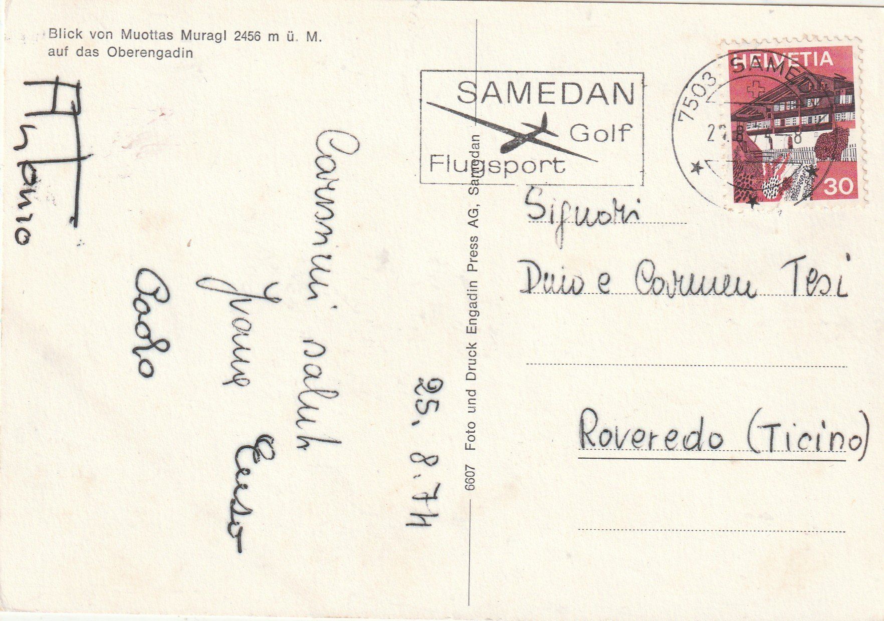 Cartes postales: Bahn Muottas Muragl – D'occasion à Lumbrein par made02 1