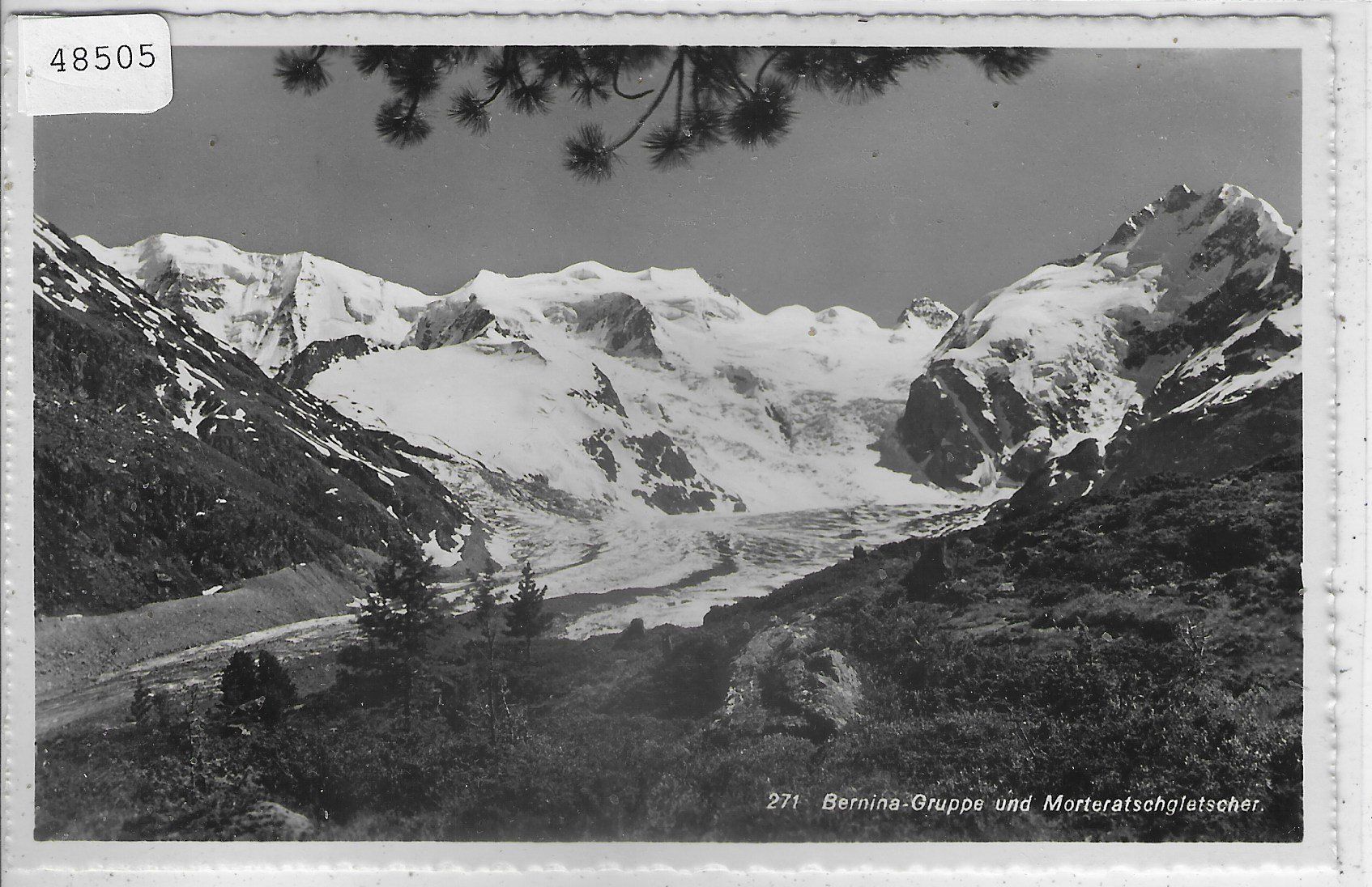 Cartoline postali: Bernina-Gruppe und Morteratschgletscher – Usato da Ettingen venduto da Kartenplanet