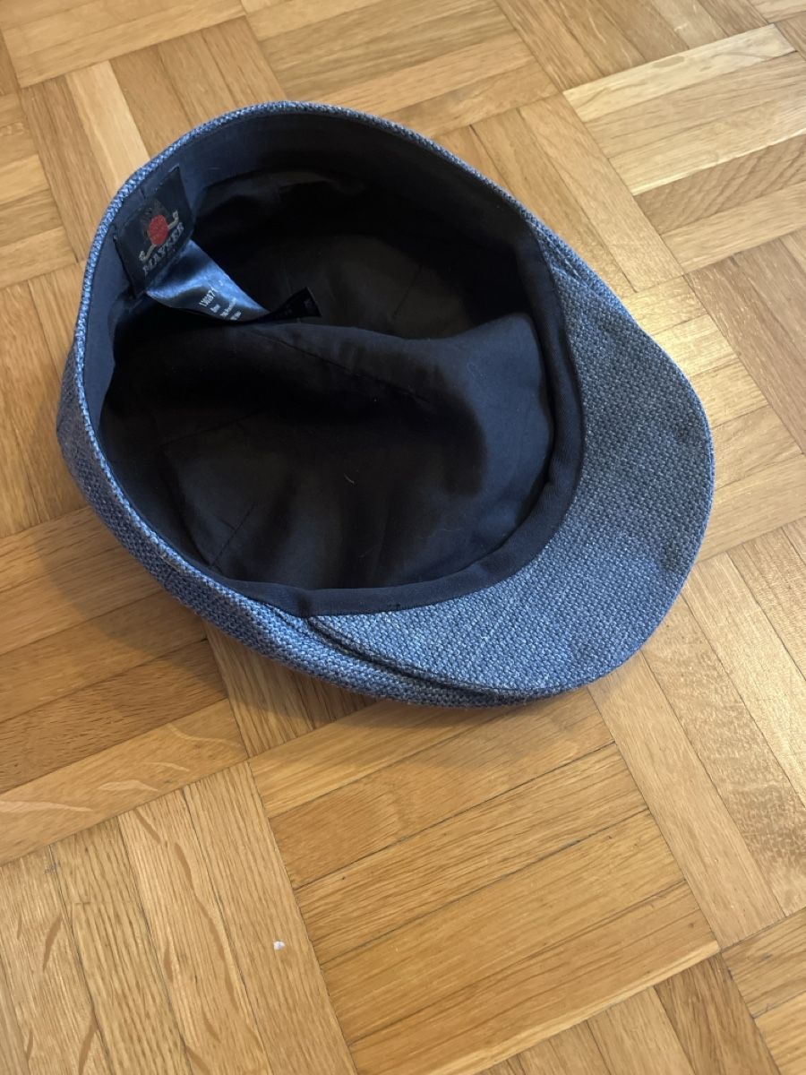 Copricapi, berretti & cappellini: Mayser Blue Herringbone Flat Cap - Size 58 – Usato da Aarau venduto da Better_Buy_From_Stef 4