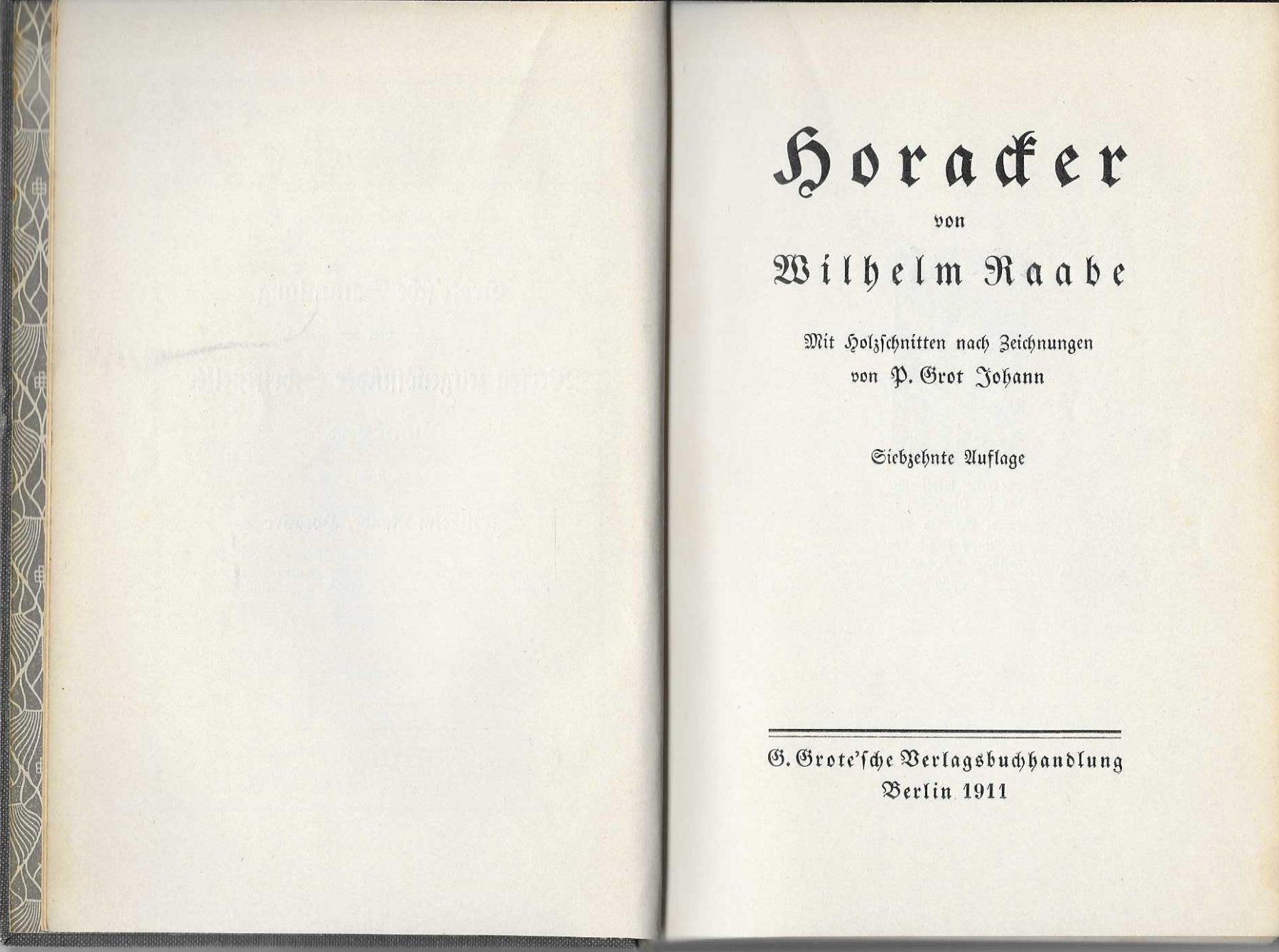 Libri: Horacker von Wilhelm Raabe, 1911 – Usato da Flims - Dorf venduto da Stagediver 1