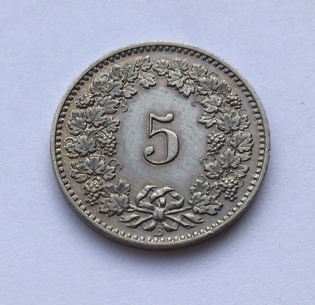 Tutti le monete: 1891 5 Rappen vz+ – Usato da Kirchberg SG venduto da Helveticus00 1