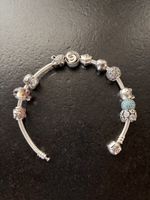 Pandora Armband Silber mit diversen Charms 19 cm lang