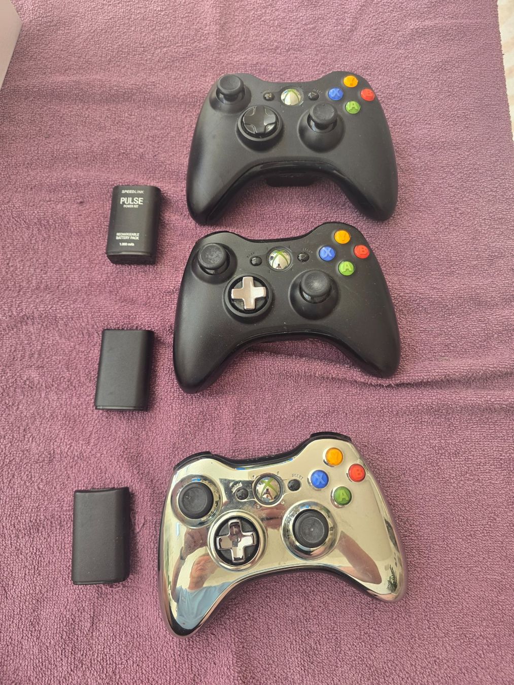 Microsoft Konsolen: Xbox 360 Controller Set mit 3 Akku Pack ohne Ladeeinheit – Gebraucht aus Frauenfeld von gus_6cbc