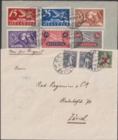 1919-1950, 10 saubere Flugpost-Belege, preiswert!