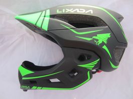 LIXADA Kinderhelm Abnehmbarer Vollvisierhelm 52-56cm Neu