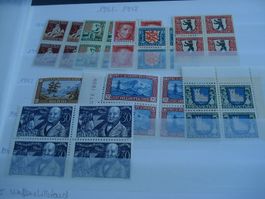Lot alte 4erblocks Pro Juventute Satz meist **