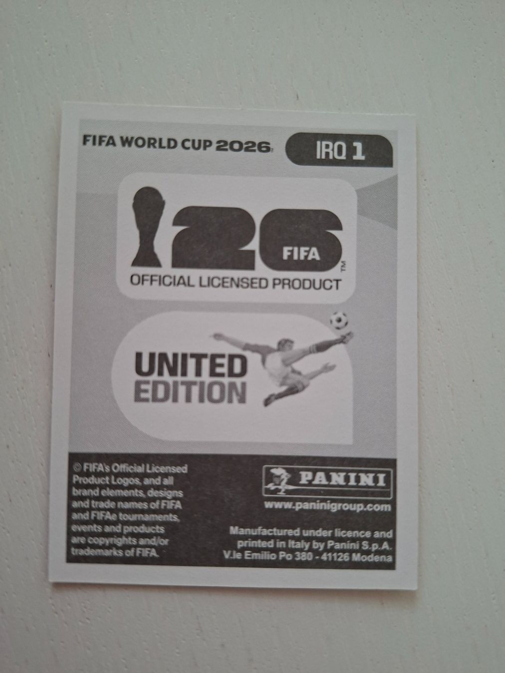 Panini Sammelbilder & Trading cards: Panini FIFA WM 2026 IRQ1 – Neu (gemäss Beschreibung) aus Oberwil/Dägerlen von Dominique1606 1