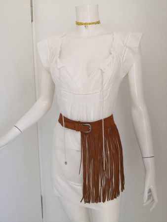 🤩MANGO DIRNDL-STYLE TOP ECRU SCHULTERFREI NEU D&G P.
