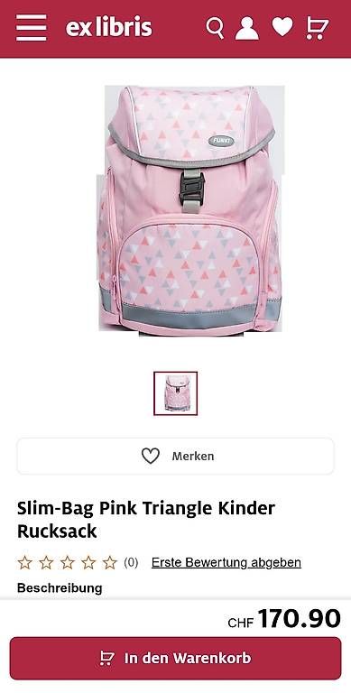 Kindertaschen: Slim-Bag Pink Triangle Kinder Rucksack – Gebraucht aus Bazenheid von Exo_Tic