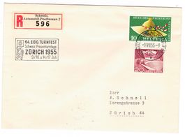 Lettre de Zürich BPA A698 pour Zürich le 9.VII.55