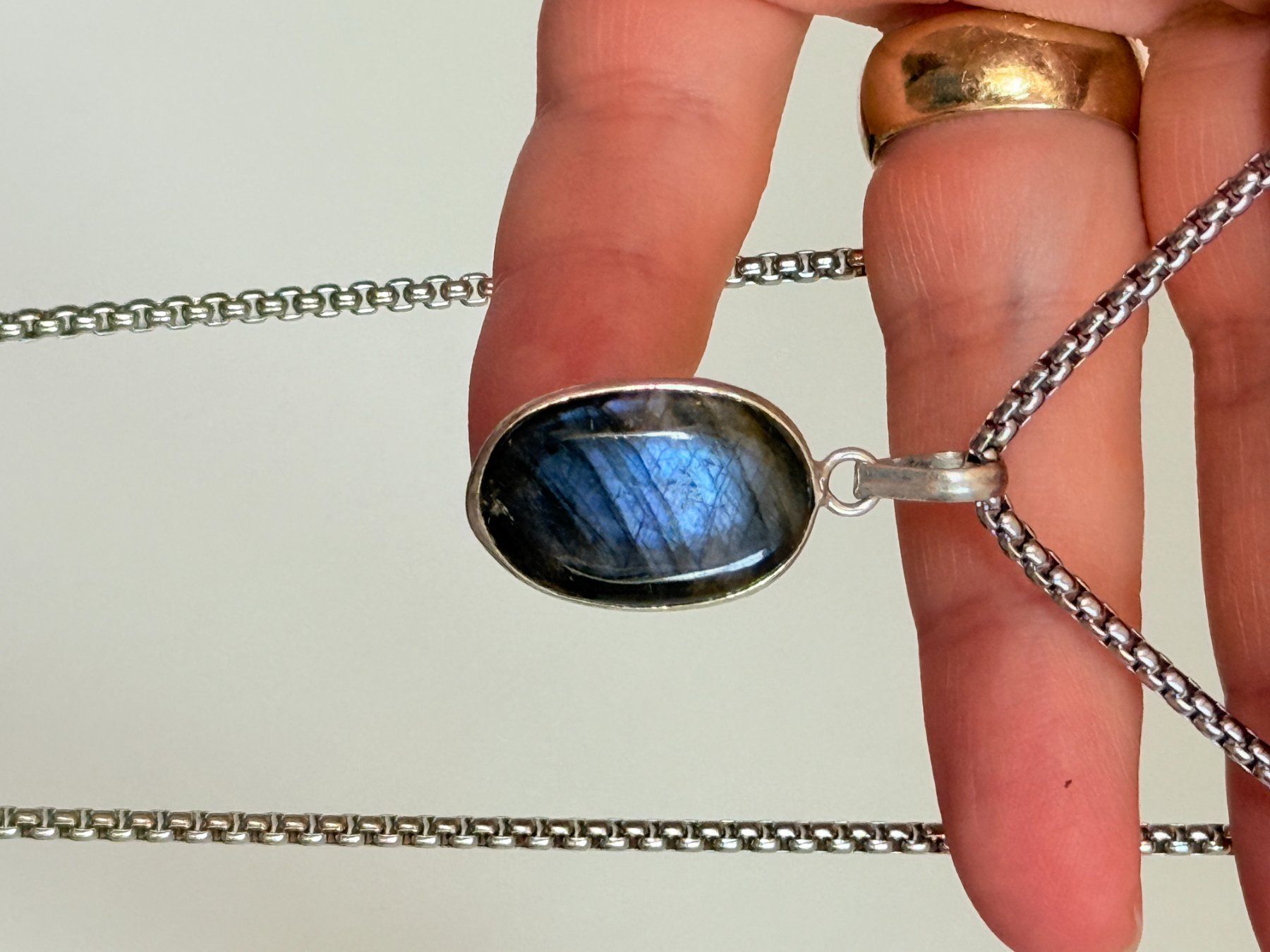 Catenine: Labradorite necklace – Nuovo e nell'imballaggio originale da Genève venduto da AGBERG 3
