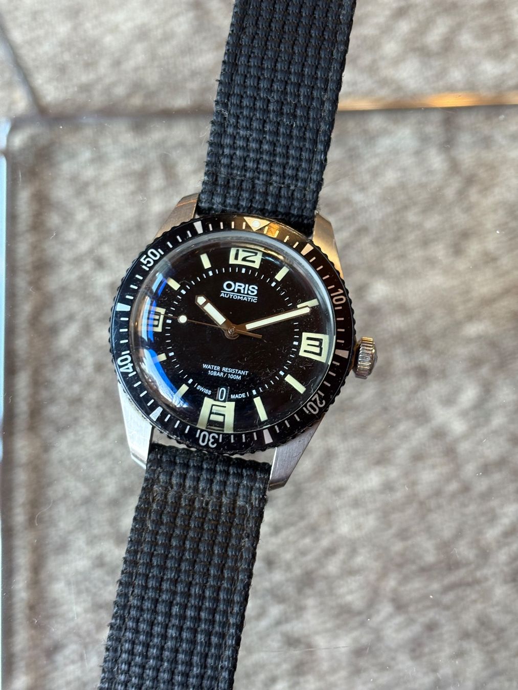Oris Orologi: Oris Sixty Five Diver, automatique, bracelet noir – Usato da Lausanne venduto da vst8
