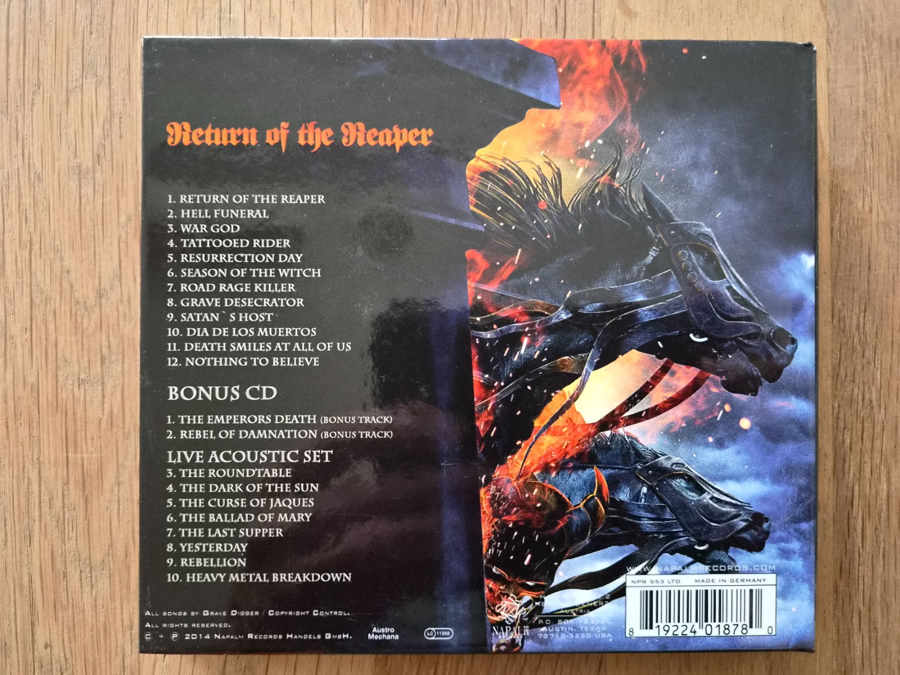 CD: DCD Grave Digger - Return Of The Reaper, 2014 – Usato da Nebikon venduto da Harley-Davidson01 1