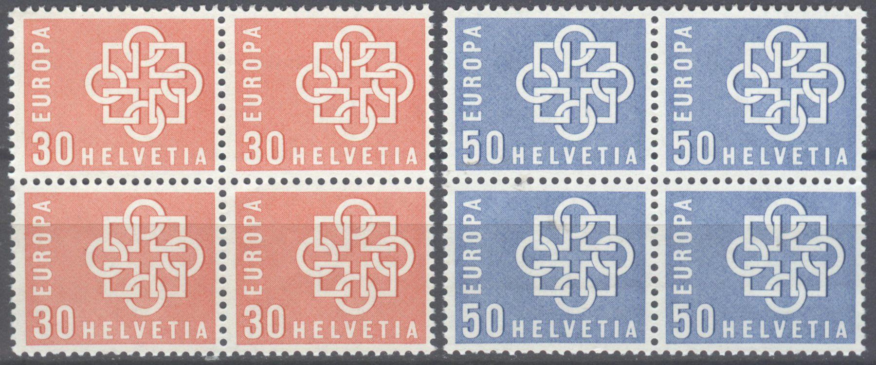 Tutti i francobolli: Europamarken 1959 Viererblock postfrisch – Usato da Uster venduto da giorgiotr